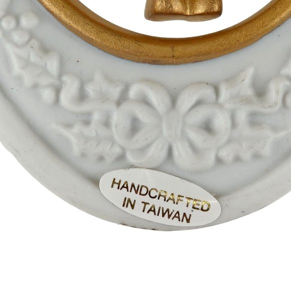 The Golden Treasures of Christmas Porcelain Ornaments Set of 2 Santa Claus Nutcr - Picture 9 of 10